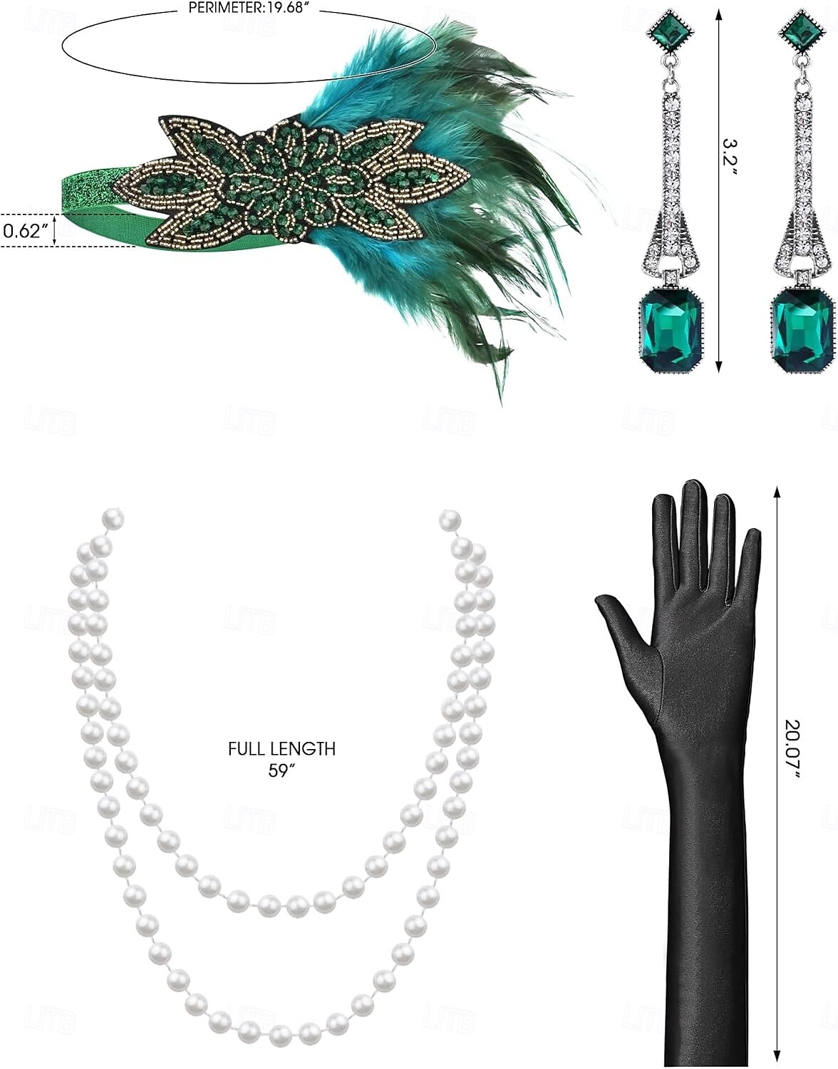 Conjunto Rugido 20s 1920s Hasta la Rodilla Vestidos Vestido Flapper Accesorios con accesorios Hombro frío Mangas cortas El gran Gatsby charlestón Lentejuelas Borlas Pluma Escote en Pico Disfraz Mujer 2026 - $89.99 –P15