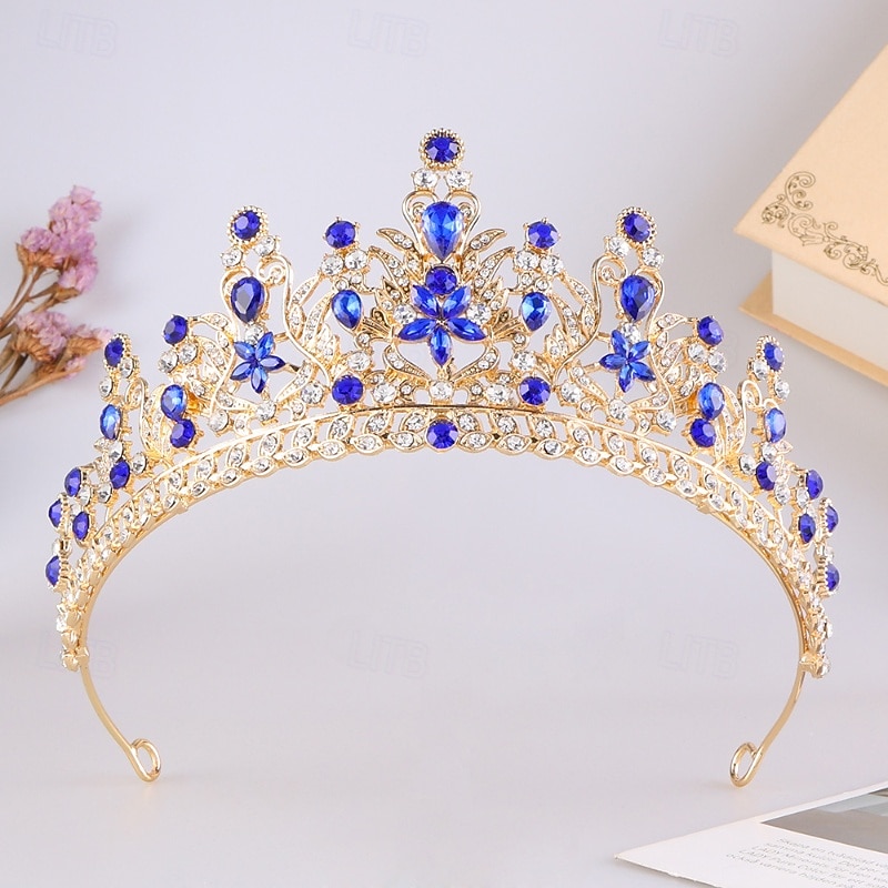 Crown Tiaras Hodepryd Legering Bryllup Bursdag Elegant søt stil Med Rhinsten Hodeplagg Hodeplagg 2026 - $17.49 –P1