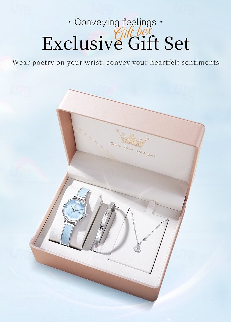 OLEVS Mode Moederdag Cadeau voor Vrouwen Horloges Luxe Merk Originieel Quartz Horloge voor Dames Waterdicht Rvs Luminous Horloges 5656 2026 - $31.99 –P7