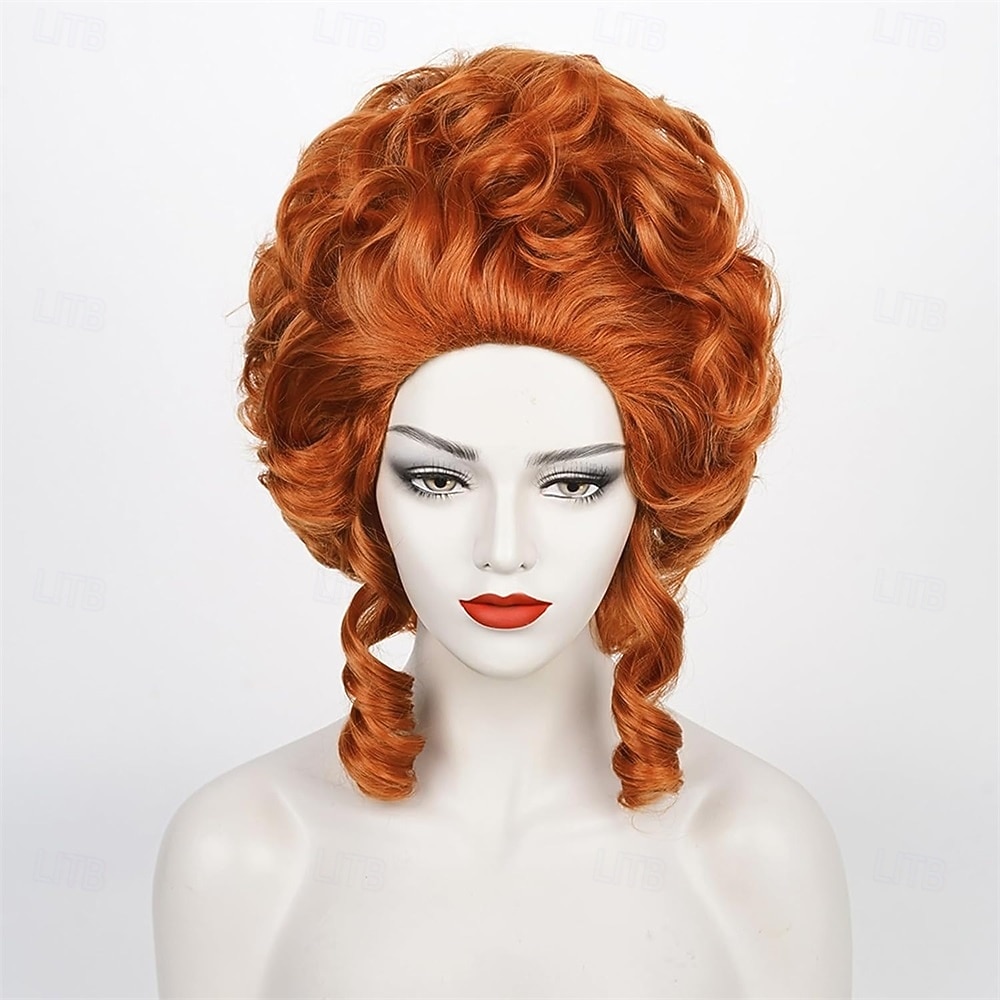 Auburn Brown Victorian - peruukki Rococo -pukuun 1700-luvun siirtomaaprovinsseja vintage barokkihiuksia pörröisiä naisia karnevaalijuhliin 2026 - $21.99 –P5