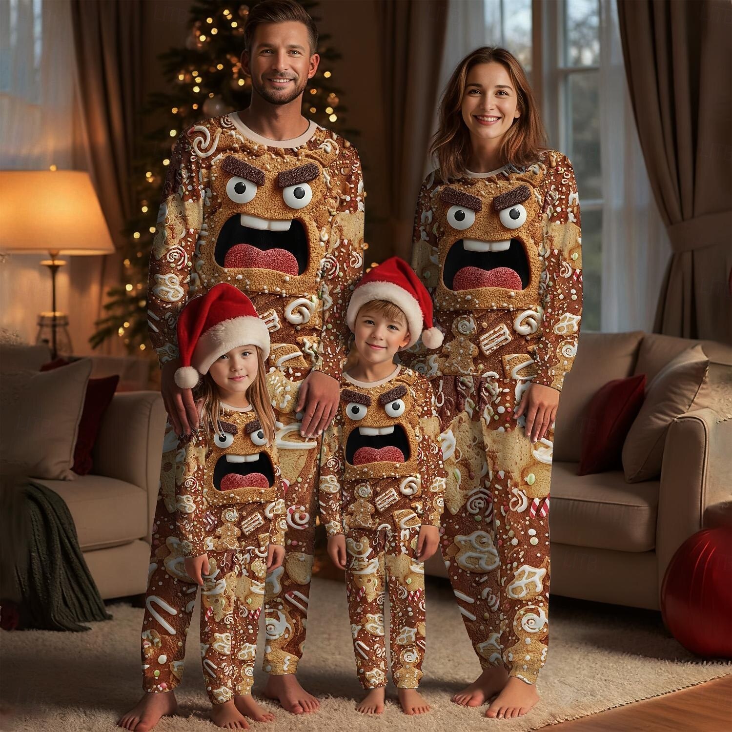 Familie Kerstpyjama's Nachtmode Voor heren Dames Jongens Voor meisjes Familie bijpassende outfits Zoet Kerstmis Patroon Volwassenen Kinderen Kerstmis Nieuwjaar kerstavond Vakantie Kerstmis Huiskleding 2026 - $29.99 –P2