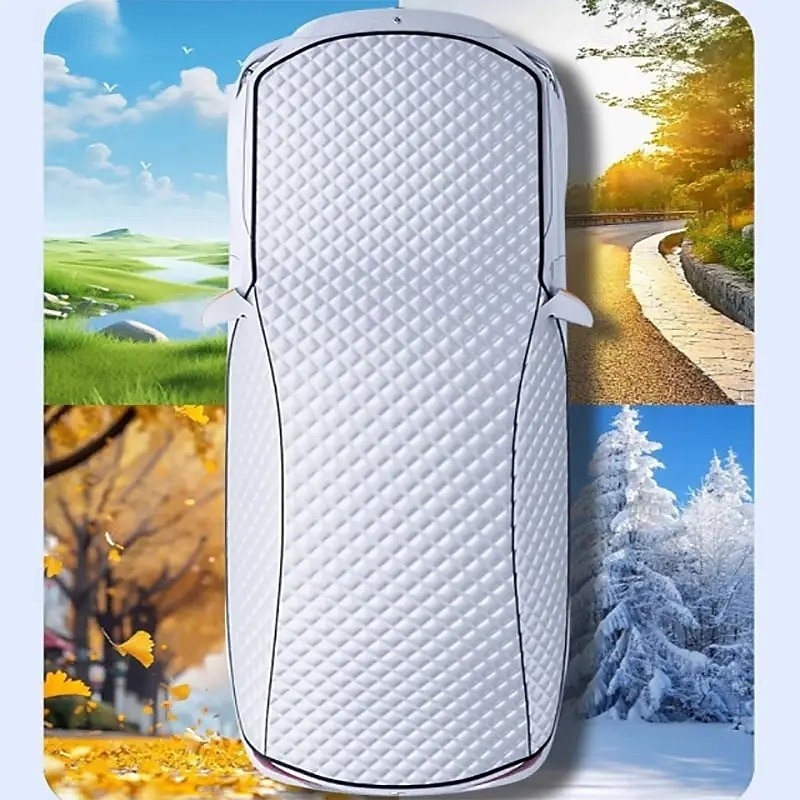 1 прочный всепогодный автомобильный чехол из утолщенной ткани Оксфорд &подходит (подходит большинству внедорожников и грузовиков) - сильный снег, град, дождь, пыль &- зимний ветрозащитный щит для 2026 - $33.99 –P6