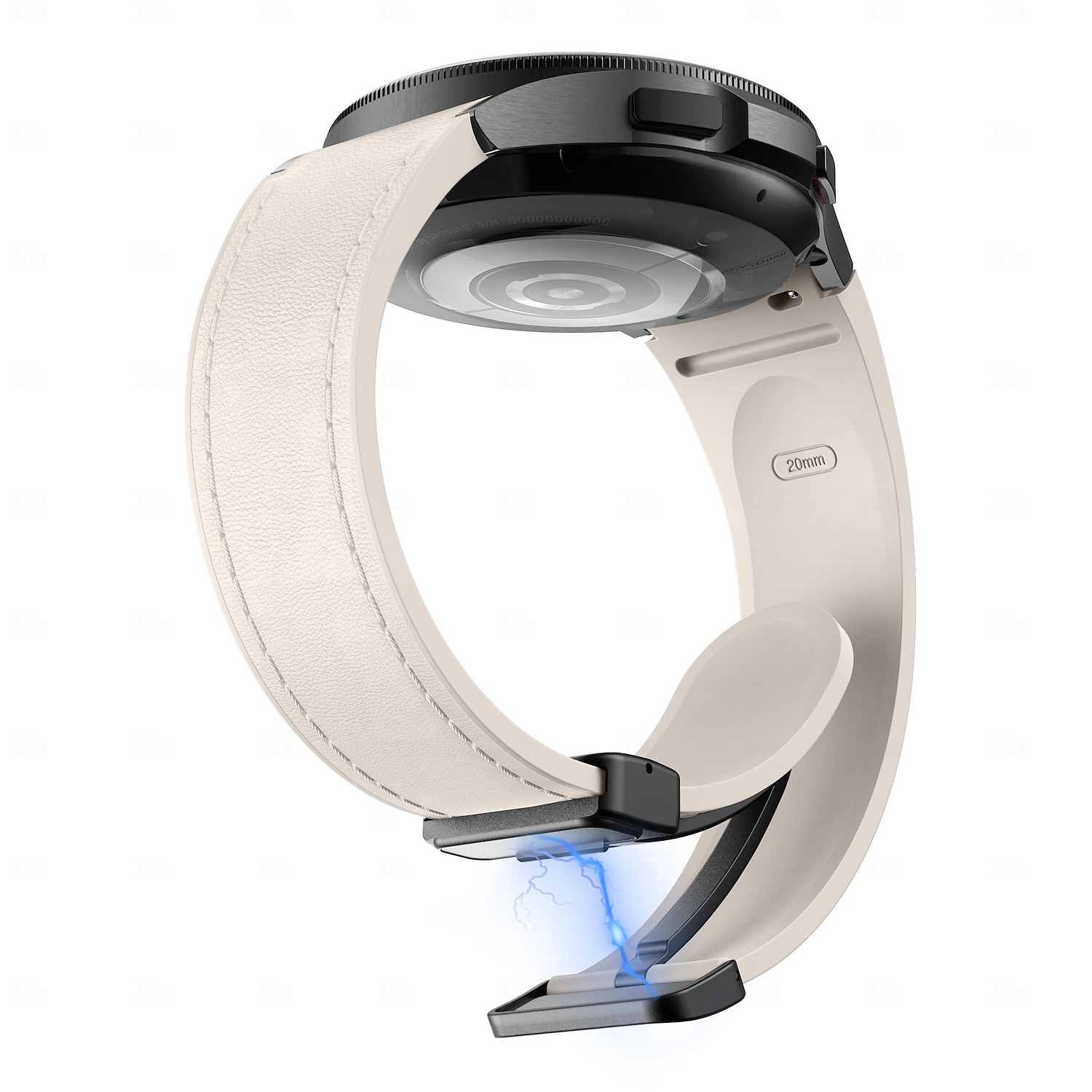 Horlogeband voor Samsung Galaxy Watch 7/6/5/4  40/44mm, Watch 5 Pro 45mm, Watch 6 Classic 43/47mm, Watch 4 Classic 42/46mm Siliconen Echt leer Vervanging Band Verstelbaar Sportband Leren koppeling 2026 - $16.99 –P5