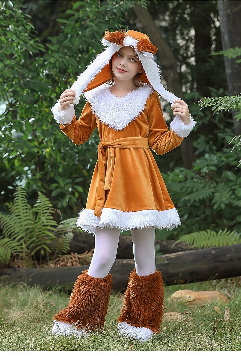 Dierenbandkostuum Jurken Fancy kostuum Dieren Vos Cosplay Kostuum Kinderen Voor meisjes Kerstmis Carnaval Boekenweek Feest Prestatie Symfonie van Verhalen Aankleden 2026 - $58.99 –P13