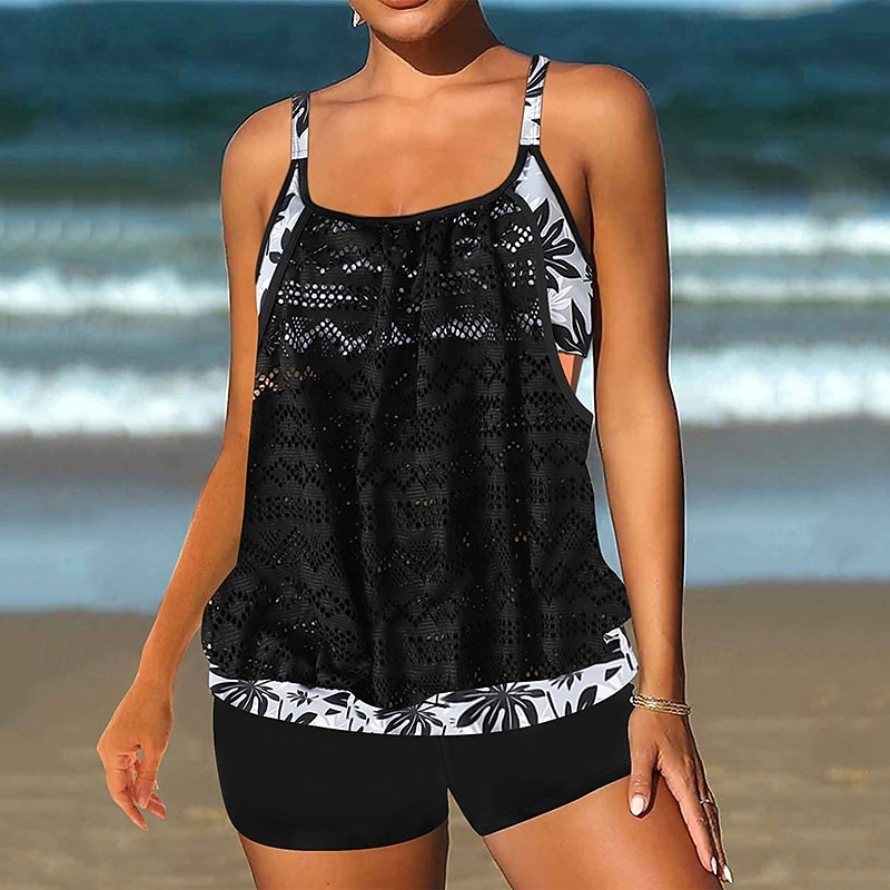 Mujer Bañadores 2 piezas Slips Traje de baño Espalda al Aire Vacaciones Ropa de playa Graphic Leopardo Escote Redondo Sin Mangas Trajes de baño 2026 - $28.99 –P7