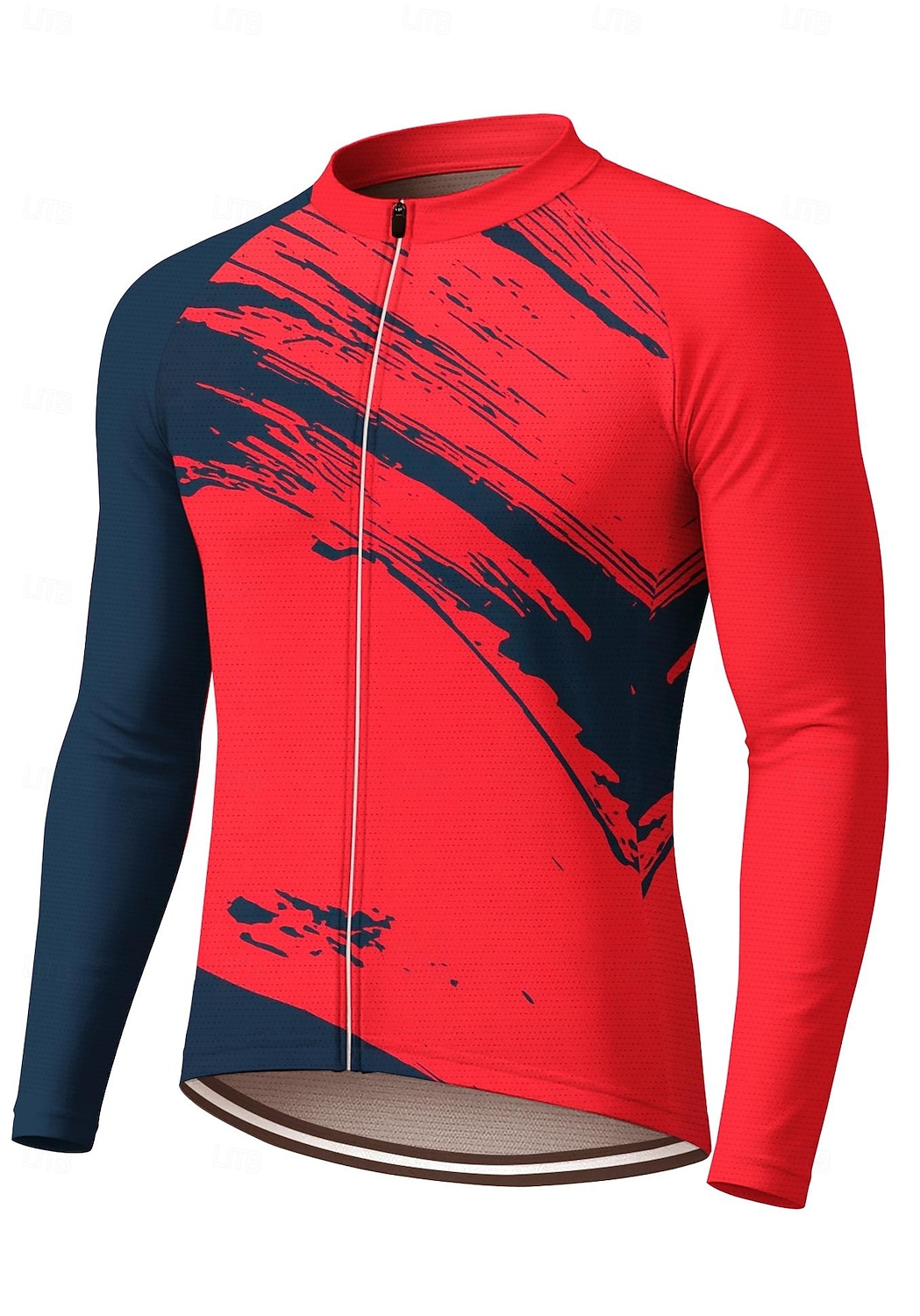 Bărbați Jersey de ciclism Downhill Jersey Geometric Abstract Contrast Culoare Manșon Lung Bicicletă Tricou Tee Jerseu Haine Compresie cu 3 buzunare spate Ciclism montan Ciclism stradal Protecție UV 2026 - $32.99 –P1