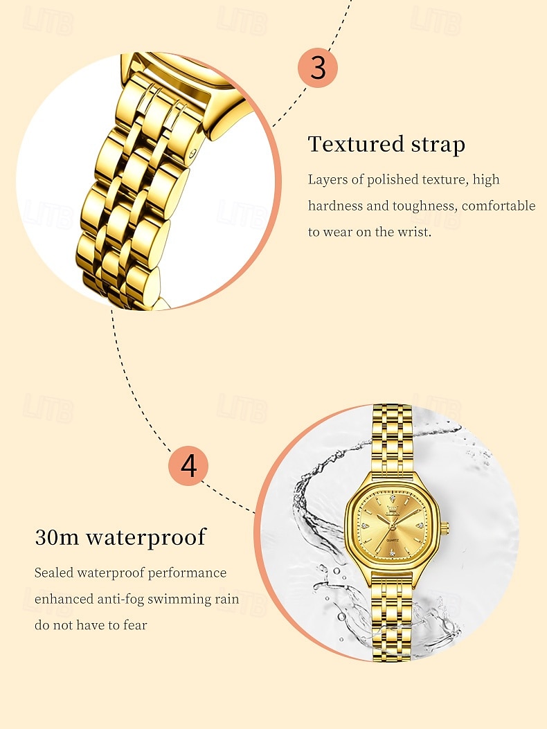 OLEVS Moederdag Cadeau voor Vrouwen Kwarts Horloge Creatief Minimalistisch Mode Casual Luminiserend Waterdicht Decoratie Legering Horloge 2026 - $42.99 –P12