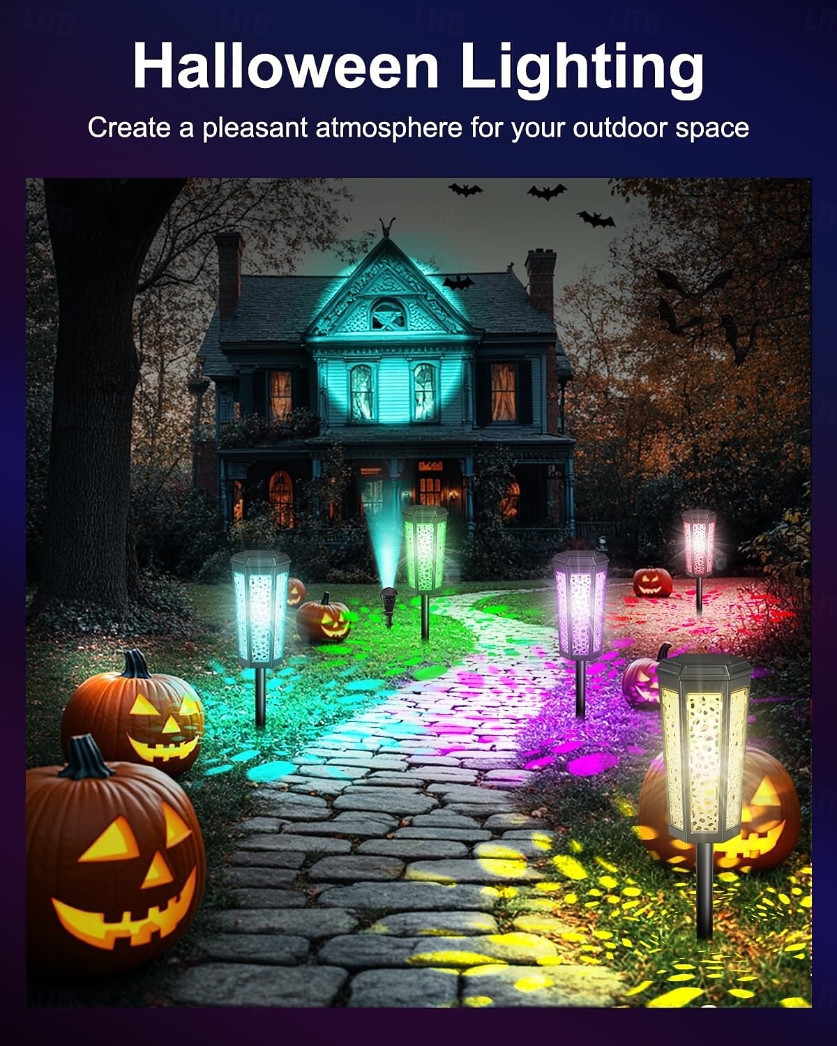 1 buc 1 W Lumini Solare LED Lumini și felinare ale căii Sculptură și lumini de peisaj Rezistent la apă RGB + Cald RGB + alb 1.2 V Lumina Exterior Curte Grădină 2 LED-uri de margele 2026 - $21.99 –P1