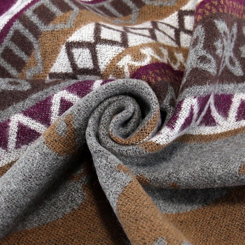 Муж. Прямоугольный платок на открытом воздухе На каждый день Повседневные Темно-красный Красный ШАРФ 2026 - $10.49 –P6