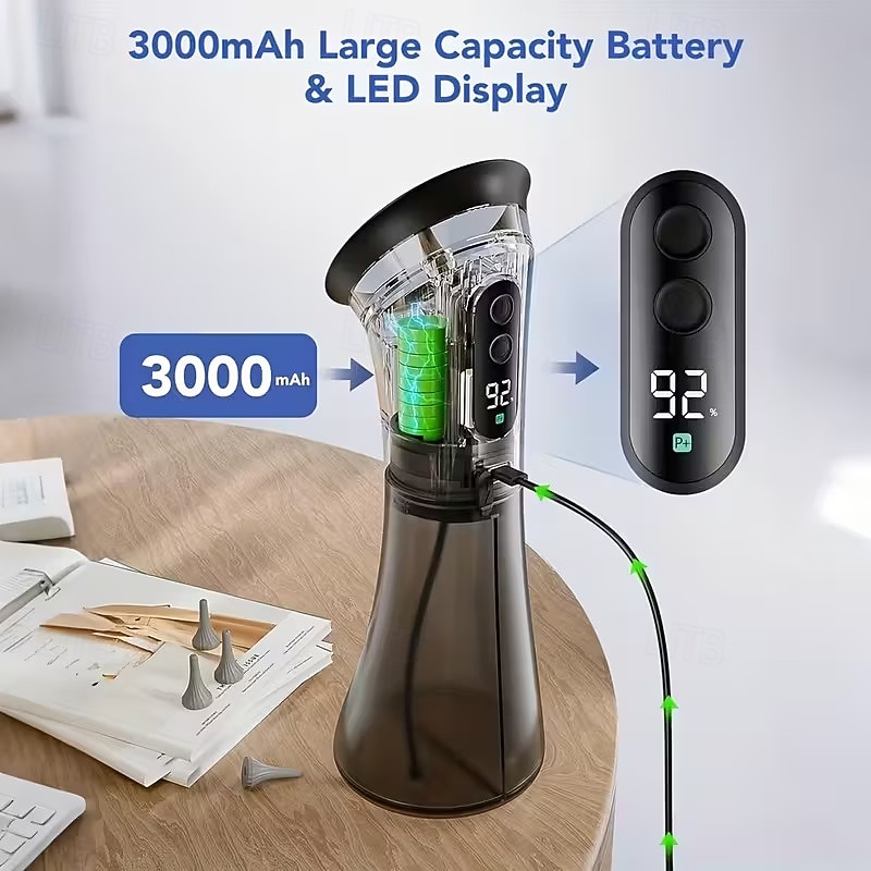 Professional-Grade Electric Earwax Removal SystemThree-Speed Hydraulic Ear Cleaning Kit with USB Charging Water Temperature Sensor and Visible Waste Bin for Home Ear Hygiene Care 2025 - $53.99 –P2