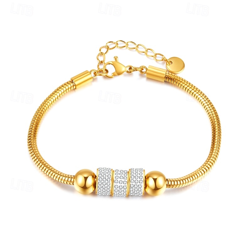 Women's Bracelet Bangles Thick Chain Ball Fashion Titanium Steel Bracelet Jewelry Gold For Holiday Birthday 2026 - $18.49 –P1