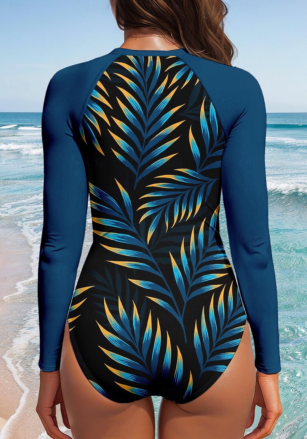 Dámské Ochrana proti vyrážce Květiny UPF50+ Rychleschnoucí Lehká váha Dlouhý rukáv Bodýčko Triko na plavání Surfování Plážové Vodní sporty Léto 2026 - $30.99 –P2