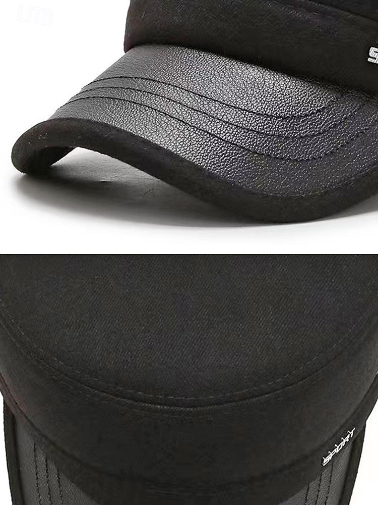 Ανδρικό χειμερινό καπέλο από πολυεστέρα με πτυσσόμενα αυτιά, κομψό και ζεστό, ιδανικό για κρύο καιρό σε εξωτερικούς χώρους 2026 - $11.99 –P10