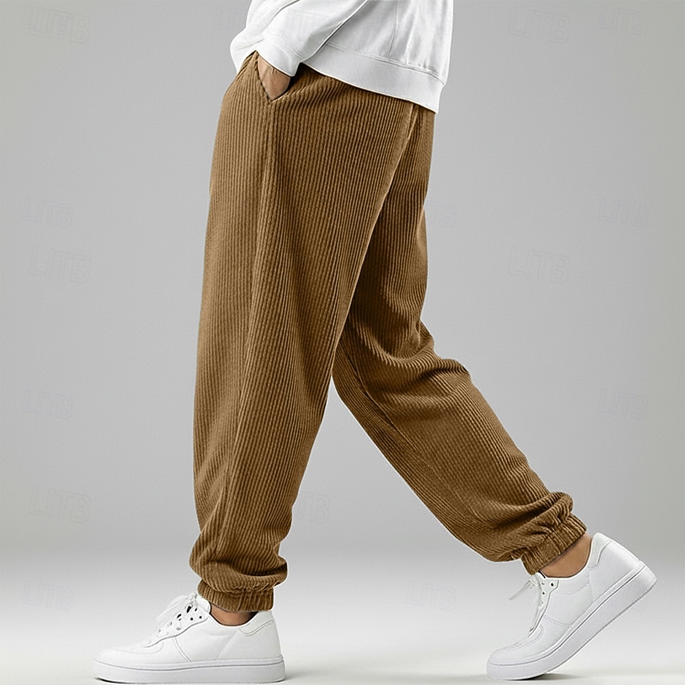 Per uomo Pantaloni da tuta Joggers Pantaloni Pantaloni in velluto a coste Pantaloni Larghi Coulisse Pieghettato Polsino elastico Semplice Comodità Traspirante Lunghezza intera All'aperto Casuale del 2026 a $22.99 –P3