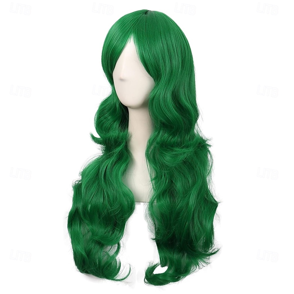Peruca de Carnaval 2026 Vermelho Preta Azul Encaracolado Longo Peruca sintética para festivais Mardi Gras Parada Cabelo para fantasia de cosplay para Feminino de 2026 por $21.99 –P3