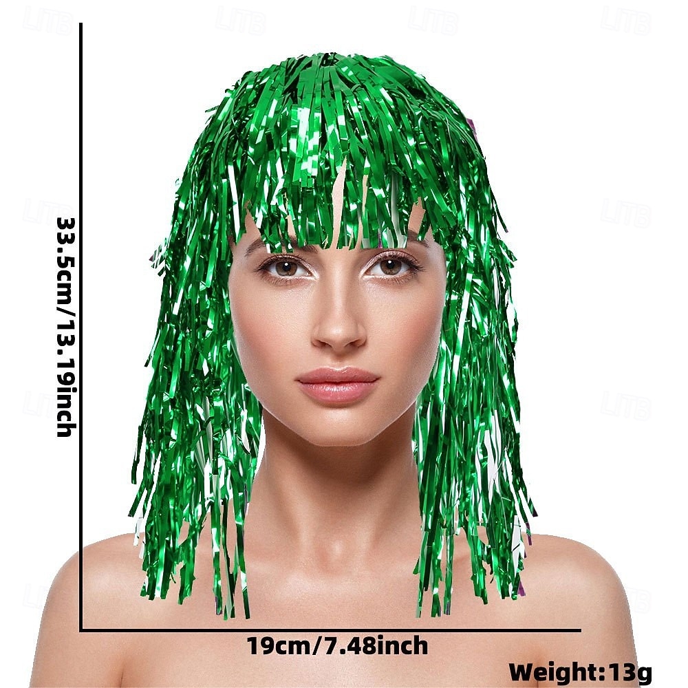Carnival Wig 2026 Blonde Pink Red Curly Medium Length Synthetic Festival Wig Mardi Gras Parade Cosplay Costume Hair for Women 2026 - $3.99 –P4