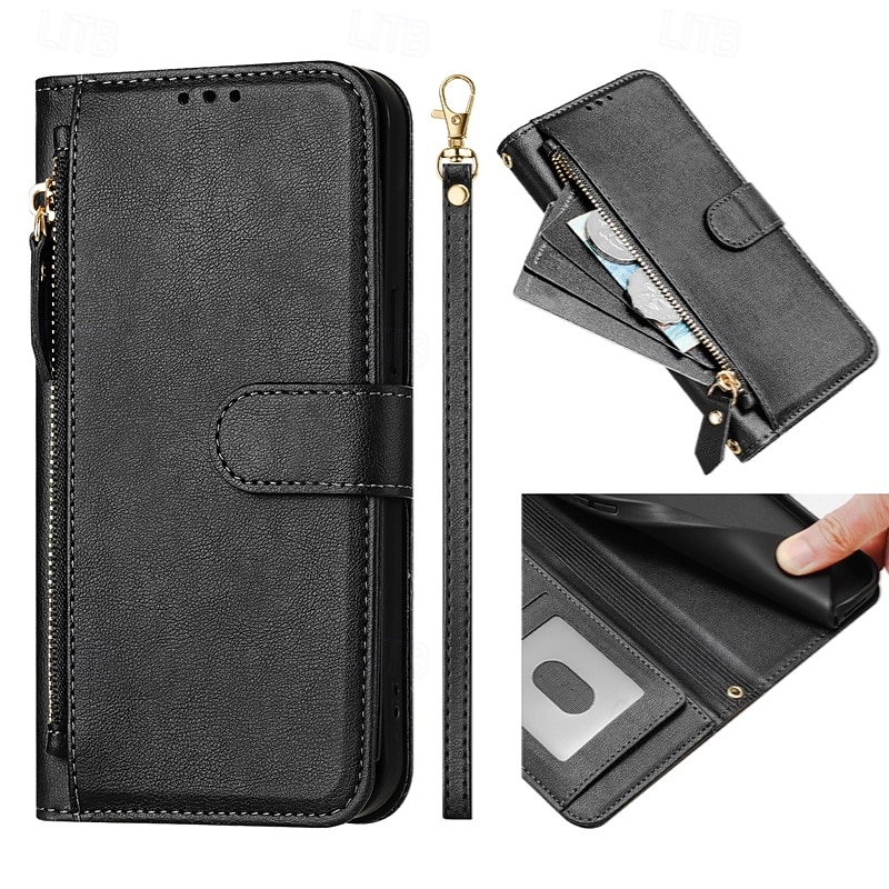 telefon Maska Pentru Samsung Galaxy S25 Ultra Plus S23 Ultra Plus S24 FE S22 Plus Ultra S23 FE Portofel Card Fermoar Protectie pentru intreg corpul cu curea de mână Retro PU piele 2026 - $17.99 –P2