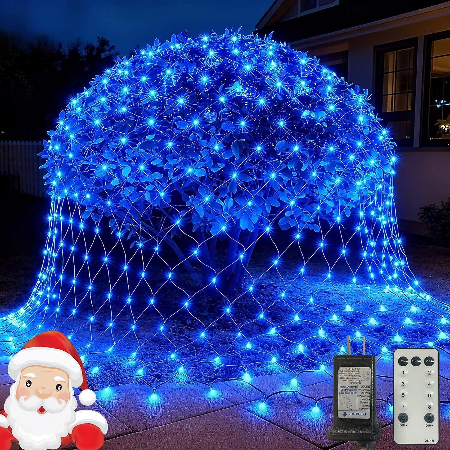 Christmas Net Lights Connectable Waterproof String Light 8 Function Timer Remote Control Wedding Festival Party Atmosphere Decorative Lights Low Voltage Safe Plug in 2025 - $20.99 –P10