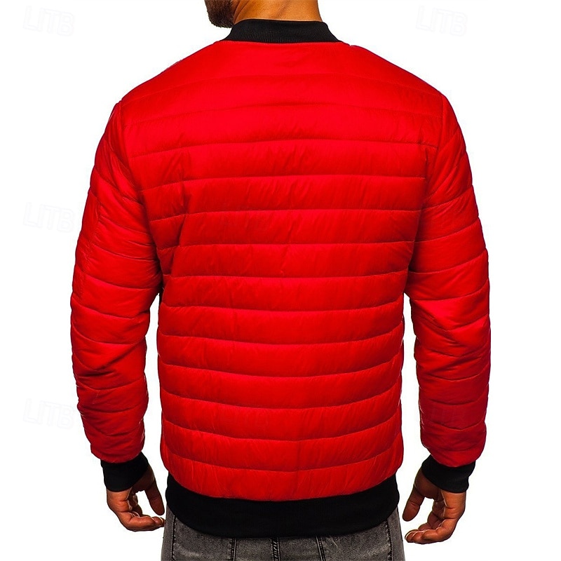 Per uomo Cappotto Invernale Giacca imbottita Giacca Imbottita Tasca Poliestere Vacanza Abbigliamento quotidiano Data Regolare Moda Casual Confortevole Calore Termico Autunno & Inverno Colore Solido del 2026 a $30.99 –P8