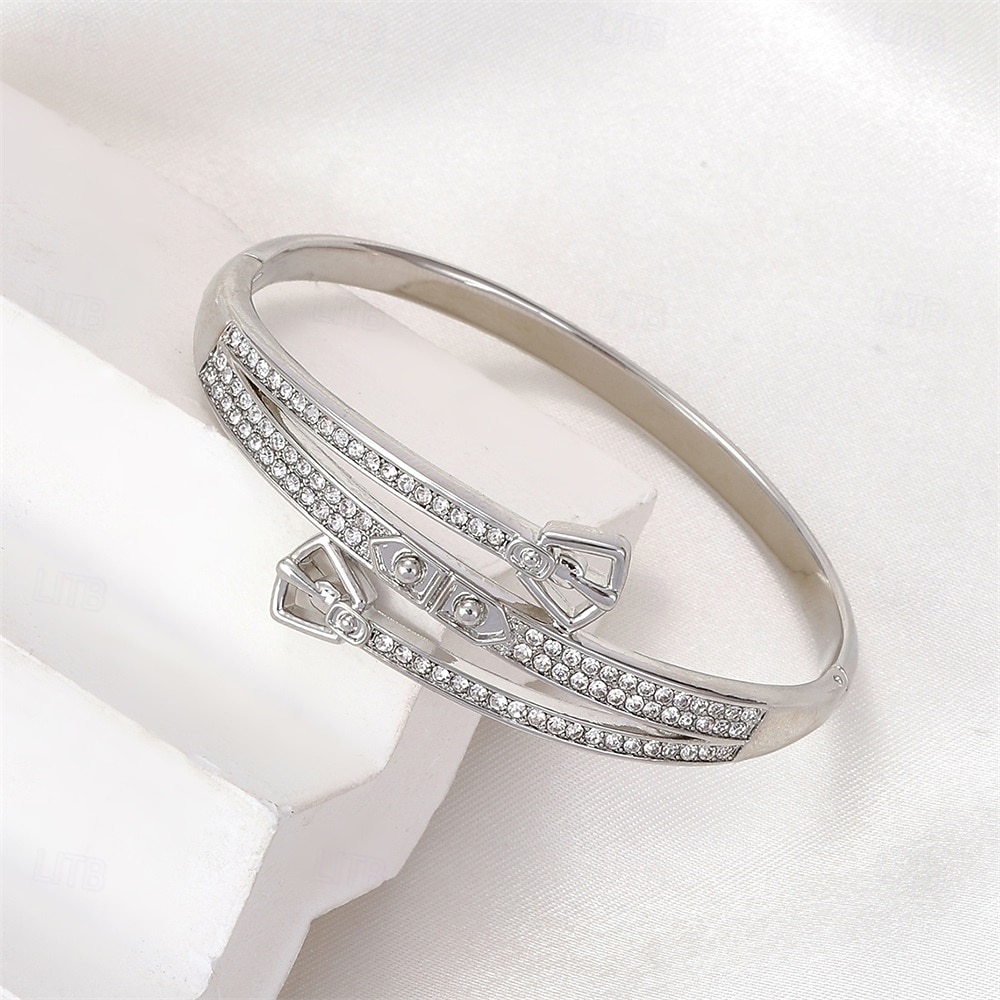 Zircon Classic Totem Series Elegant Fashion Personalized Simple Chrome Bracelet Jewelry Silver / Golden For Wedding Party Engagement Prom 2026 - $11.49 –P2