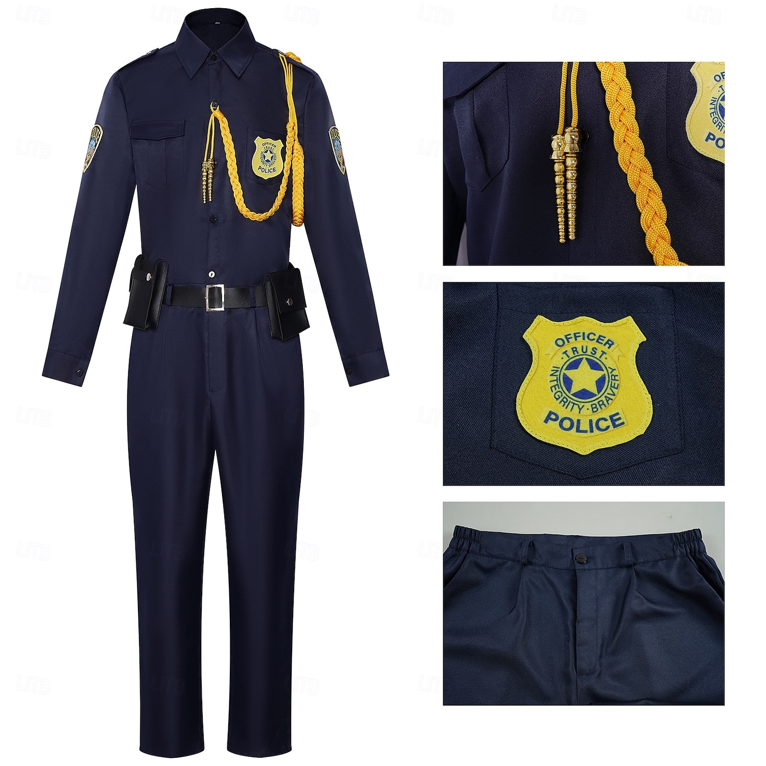Dierendetective politieagent Konijnenofficier rode vos Fancy kostuum Uniform Carnavalskostuum Cosplay Kostuum for Voor heren Dames Volwassenen Halloween Carnaval Feest Prestatie 2026 - $65.99 –P4