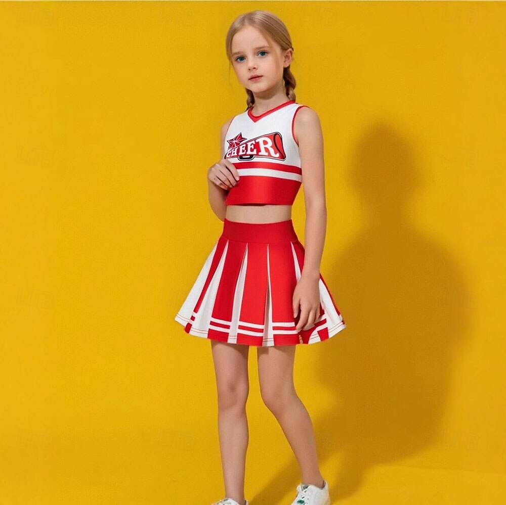 2026年 ファンシーコスチューム ユニフォーム チアリーダー 子供用 女の子 ハロウィーン カーニバル パーティー 性能 ドレスアップ  コレクション – $38.99 –P4