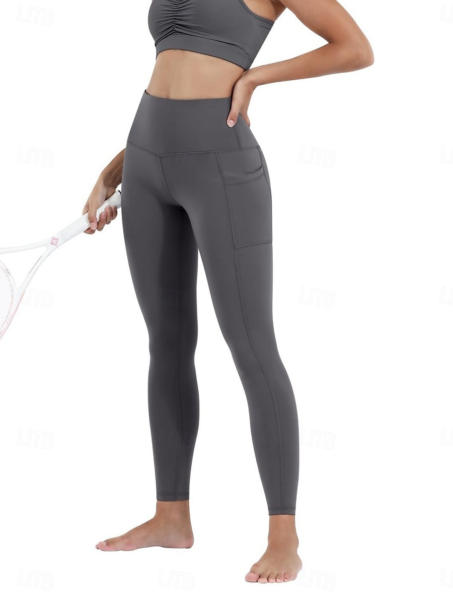 Damen Jogginghose Chinos Leggings Mode Basic Lässig Volle Länge Hohe Taille Einfach Elastischer Bund Bequem Weich Dehnbar Yoga Marineblau Schwarz Wein Grau Frühling Herbst Schmale Passform 2026 - $14.99 –P4