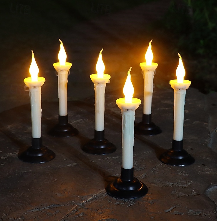 4/6pcs Outdoor Solar Ghost Candle LED Garden Light Home Patio Lawn Landscape Light  Wedding Outdoor Path Camping Atmosphere Waterproof Decoration 2026 - $39.99 –P6