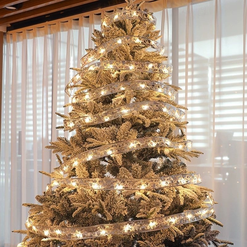 Luci a stringa a nastro 3m 30LED 5m 50LED luci decorative per alberi atmosfere per matrimoni di Capodanno luci a ghirlanda alimentate a batteria in filo di rame del 2026 a $14.49 –P7