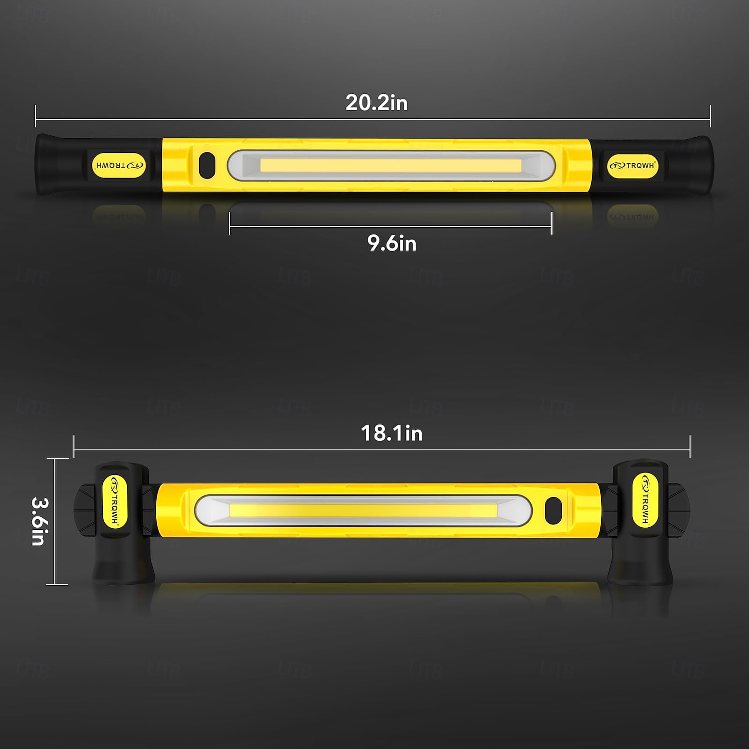 Pracovní světlo pro mechaniky pod kapotu s háčky - 3200lm 6000mah dobíjecí přenosné magnetické LED pracovní světlo pro opravu auta, garáž, dílnu, kempování, žluté 2026 - $69.99 –P6