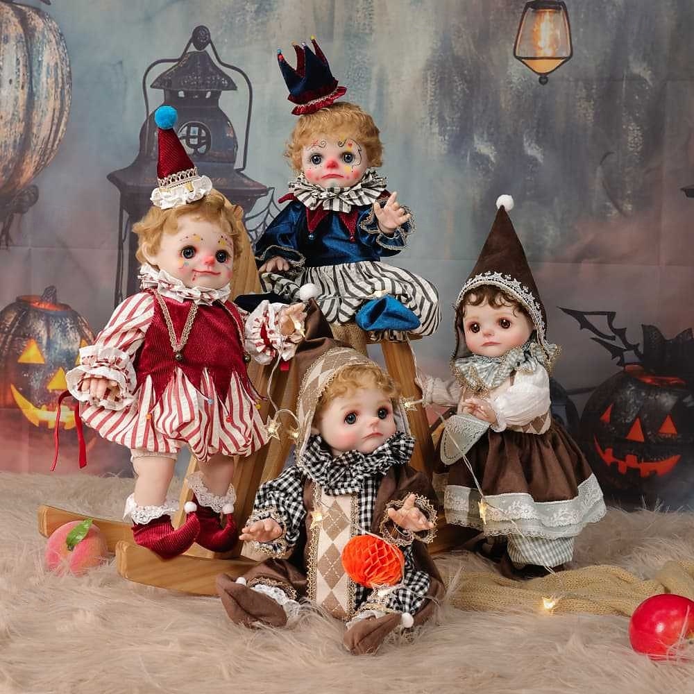 Poupées Filles Clown Reborn de 18 Pouces avec Cheveux Bouclés Chapeau à Carreaux Costume de Clown et Mini Tambour Poupées pour Filles de 5 Ans Cadeau de Noël pour Parents et Collectionneurs de 2025 ? $147.99 –P8