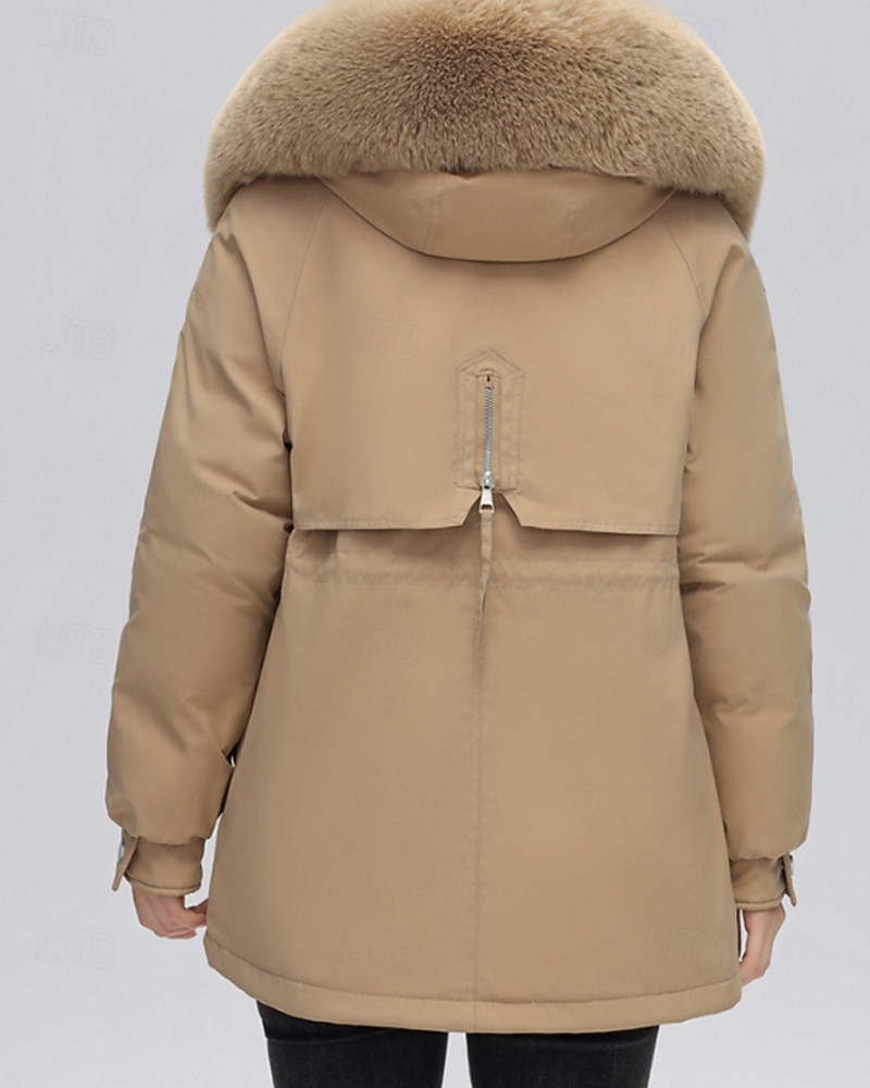 Per donna Giacca imbottita Giacca in Pile Cappotto in Pelliccia Sintetica Caldo Confortevole Cerniera Bottoni Collo in Pelliccia Casual Semplice Vacanza Streetwear Abbigliamento quotidiano Uscire del 2025 a $55.99 –P16