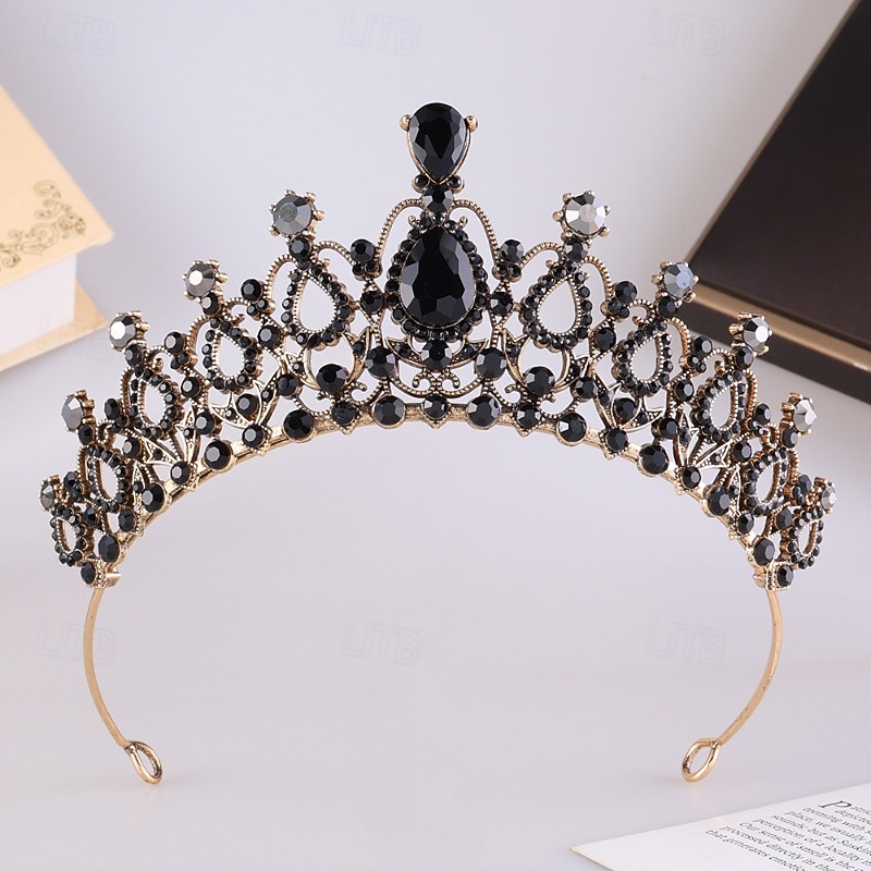 2026年 クラウンティアラ ヘッドドレス 合金 結婚式 誕生日 かわいいスタイル シャイニー と ラインストーン クリスタル かぶと 帽子  コレクション – $10.99 –P1