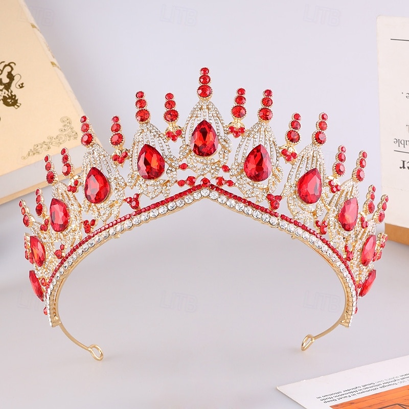 Crown Tiaras Headdress Alloy Wedding Birthday Vintage Cute With Rhinestone Headpiece Headwear 2026 - $28.99 –P9