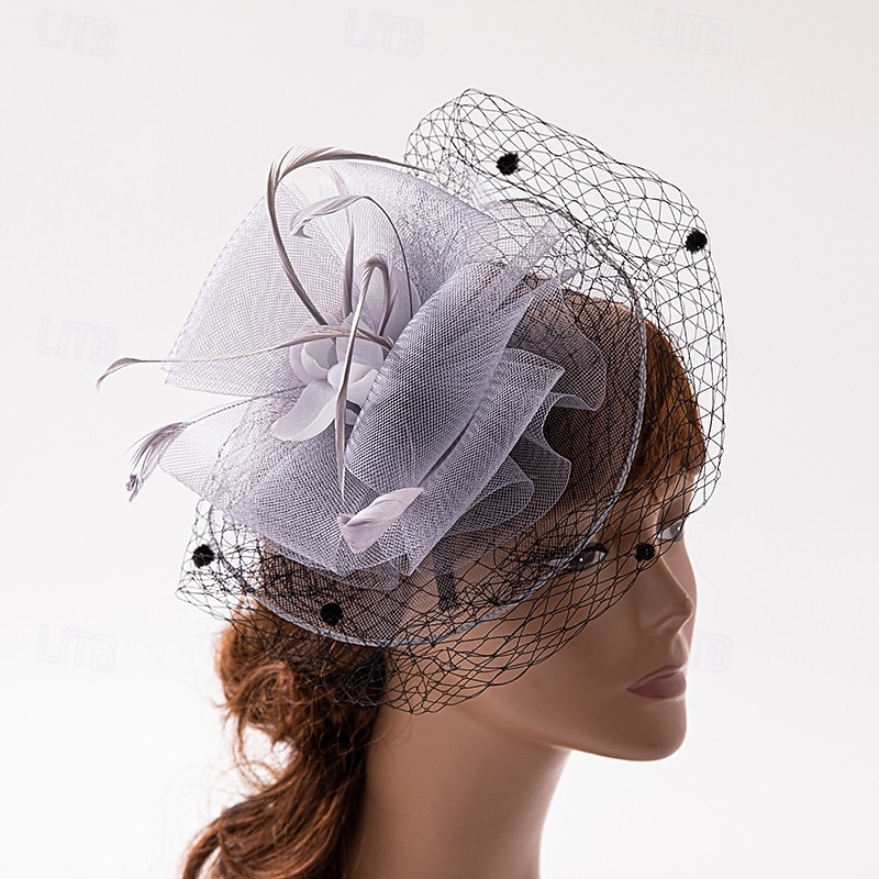 Μαντήλι Φτερά Γάμου Γενέθλια Βίντατζ χαριτωμένο στυλ Με Φτερό Τούλι Ακουστικό Καπέλα 2026 - $17.49 –P4