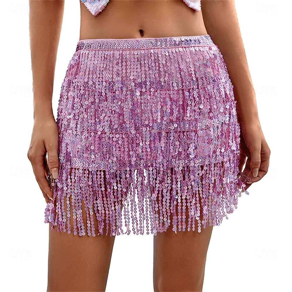 Carnival 2026 Rio Carnival Samba Dancewear Belly Dance Skirt Hip Scarf Dance Hip Belt Latin Dance Hula Hip Scarf Brazil Festival Performance Costume 2026 - $26.99 –P7