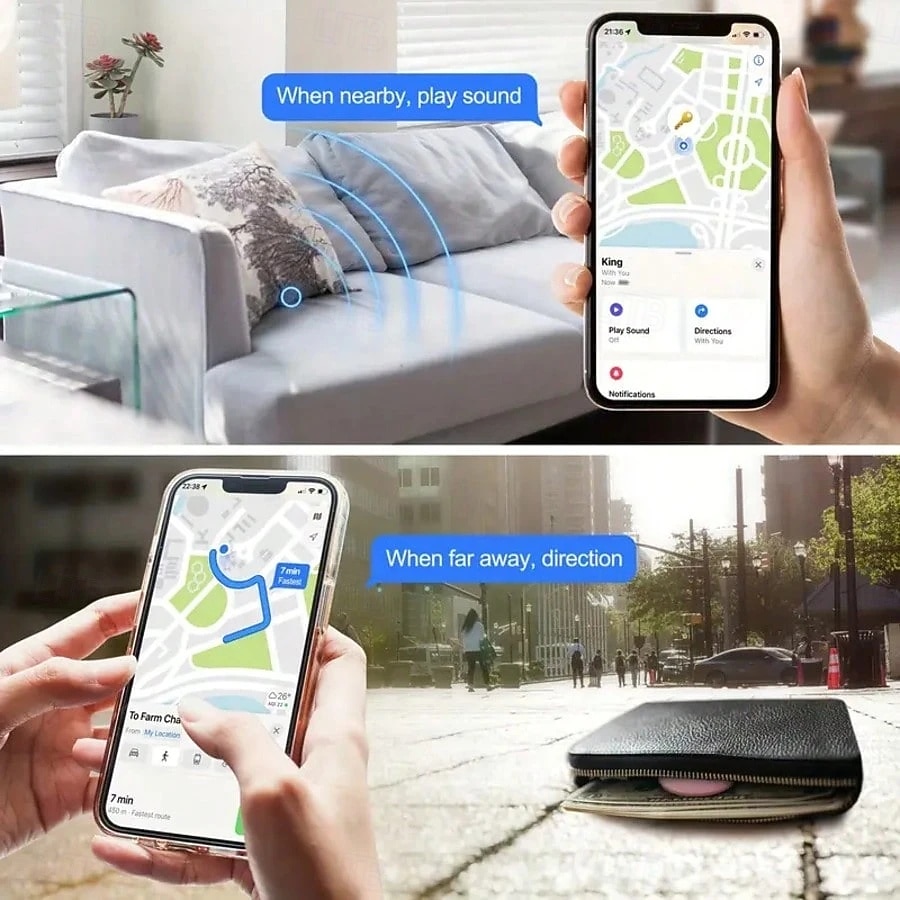Smart Air Tracker For IOS Find My (IOS Only) Same Size With Original IOS Tag  Compatible With AirTag Case Keychain Silicone Holder Item Locator Key Finder For Pets Bags Luggage Bicycle Cars Anti-Los 2026 - BHD 7.25 –P7