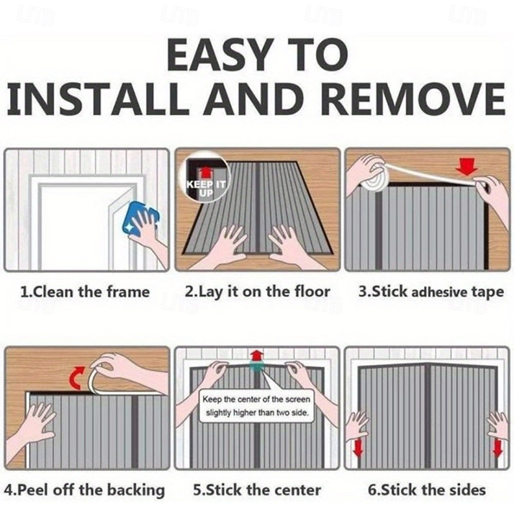 magnetyczna zasłona do drzwi domowych, wiatroszczelna, przeciw komarom, izolacja termiczna, montaż bez wiercenia, blokada przeciągów w klimatyzatorze w sypialni, dźwiękoszczelny panel prywatności 2026 - $16.99 –P11