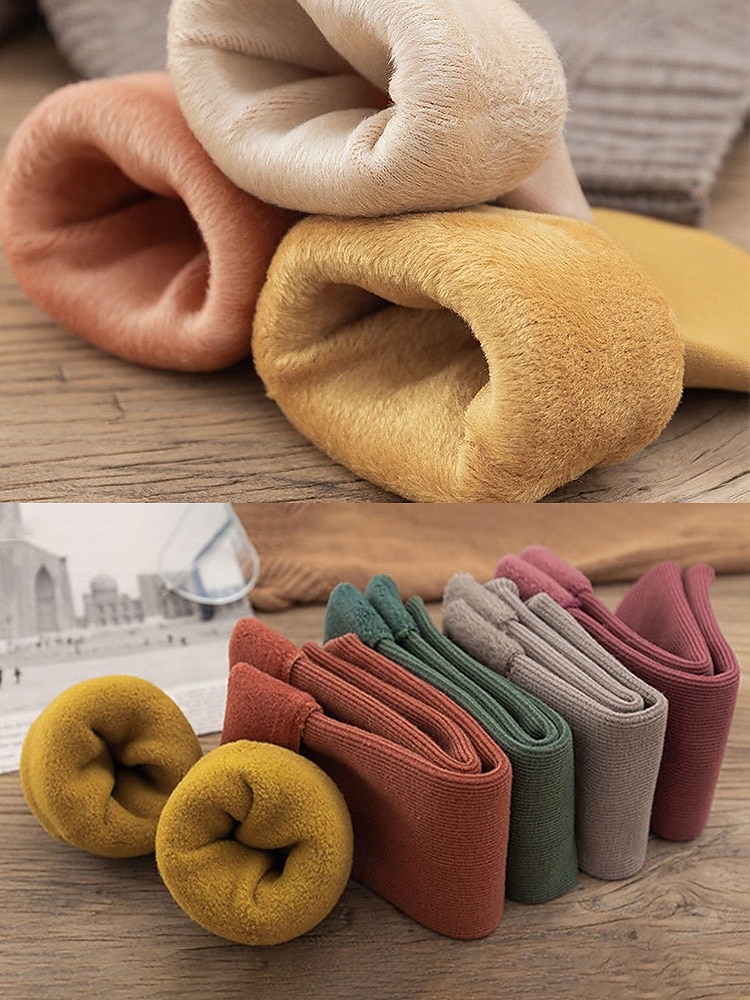 Женские утолщенные термоноски - комплект из 4 пар, мягкие и теплые, идеально подходят для зимы, холодной погоды и в качестве подарка на праздники 2026 - $11.99 –P5