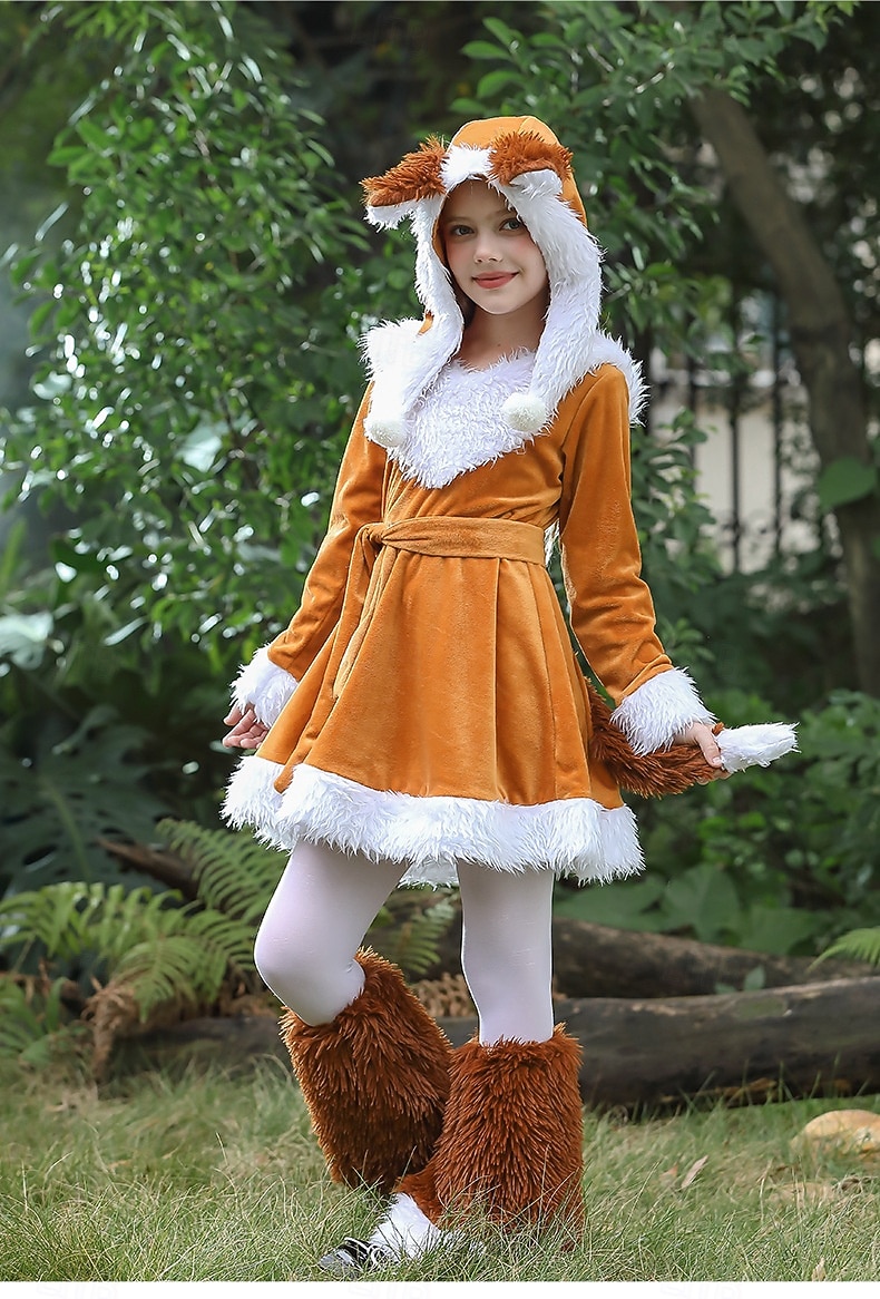 Dierenbandkostuum Jurken Fancy kostuum Dieren Vos Cosplay Kostuum Kinderen Voor meisjes Kerstmis Carnaval Boekenweek Feest Prestatie Symfonie van Verhalen Aankleden 2026 - $58.99 –P10