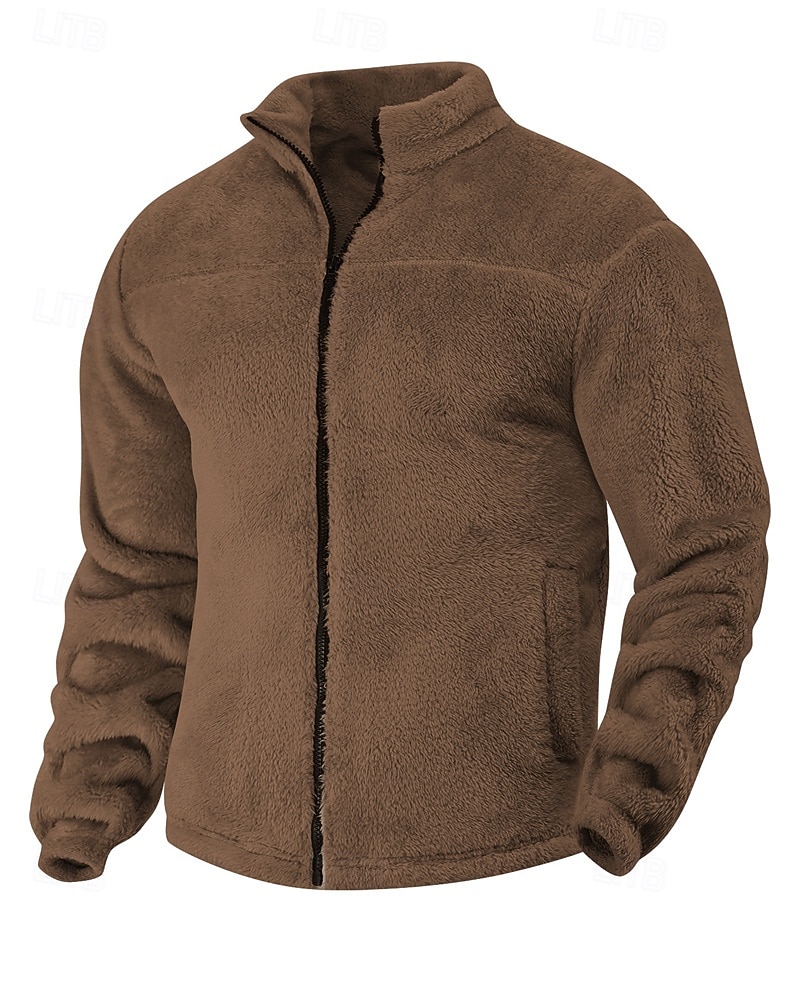 Per uomo Giacca Invernale Cappotto Teddy Giacca Casual Vacanza Quotidiano Caldo Tasca Autunno Inverno Semplice Moda Classico Collo alla coreana Regolare Nero Blu marino Marrone Cachi Grigio scuro del 2026 a $30.99 –P1