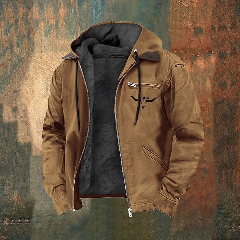 Per uomo Felpa con cappuccio a zip intera Giacca in Pile Felpa con cappuccio in pile Verde militare Blu marino Marrone Grigio scuro Con Cappuccio Mucca Cerniera Tasca Casuale Quotidiano Uscire del 2026 a $61.99 –P1