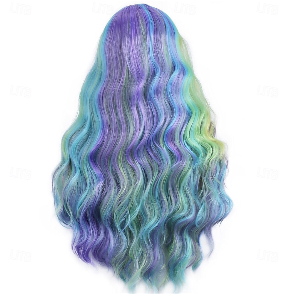 Carnival Wig 2026 Red Black Blue Curly Long Synthetic Festival Wig Mardi Gras Parade Cosplay Costume Hair for Women 2026 - $21.99 –P2