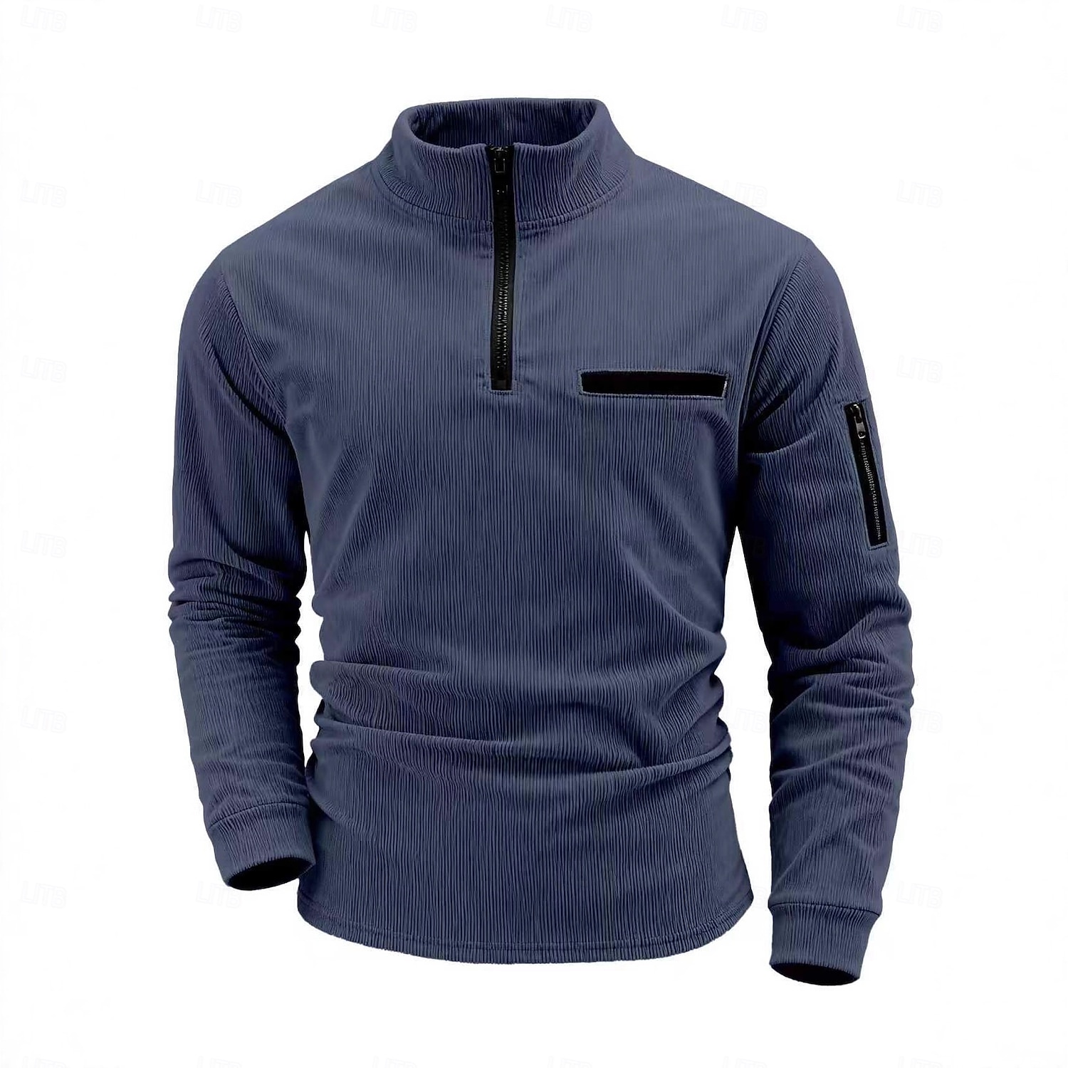 Ανδρικά Κοτλέ πουκάμισο Zip Polo Causal Υπαίθρια Αθλήματα Όρθιος γιακάς Τρίμηνο φερμουάρ Μακρυμάνικο Μοντέρνα Βασικό Σκέτο Τρίμηνο φερμουάρ Ζεστό Άνοιξη & Χειμώνας Κανονικό 2026 - $22.99 –P7