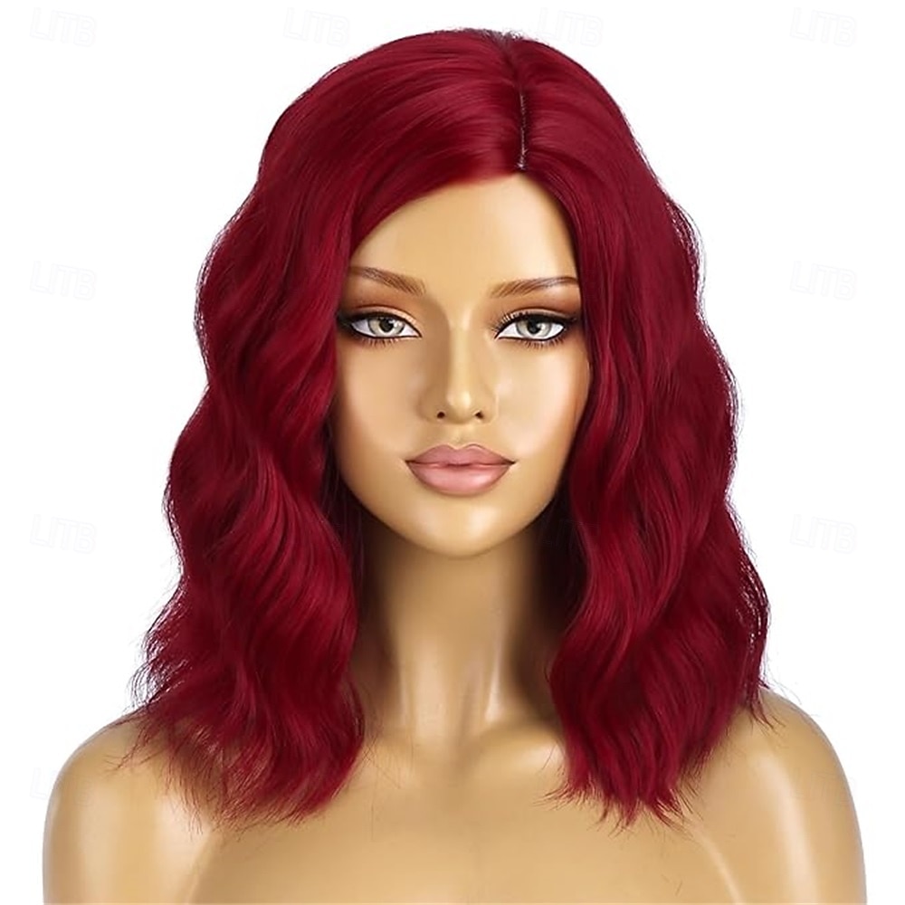 Peruca de Carnaval 2026 Rosa Azul Roxo Encaracolado Ondulado Curto Peruca sintética para festivais Mardi Gras Parada Cabelo para fantasia de cosplay para Feminino de 2026 por $21.99 –P6