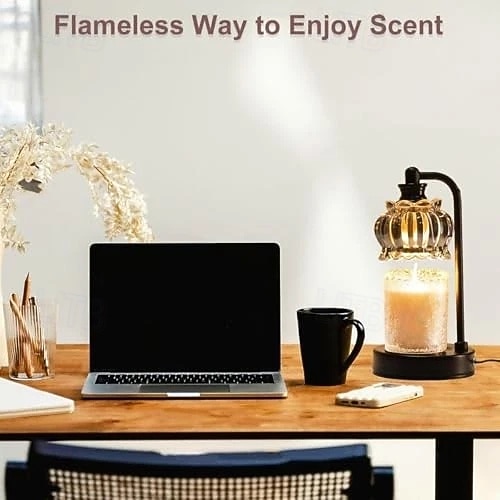 Lampada scaldacandele con timer, lampada scaldacandele dimmerabile, scaldacera per candele con nero del 2026 a $63.99 –P3