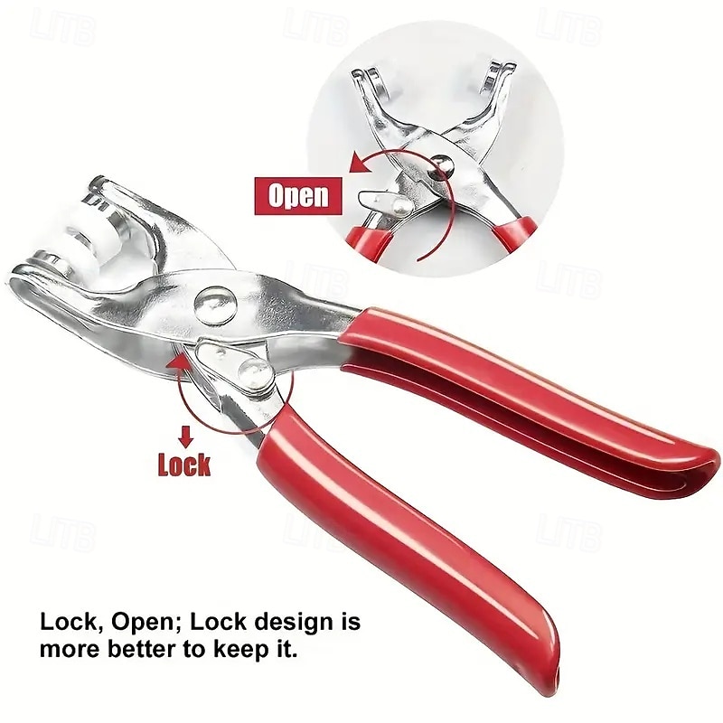 100 наборов металлических кнопок с плоскогубцами, набор пресс-инструментов, идеально подходит для самостоятельного изготовления одежды, головных уборов и шитья, набор застежек-кнопок для пошива одежды 2025 - $11.99 –P13