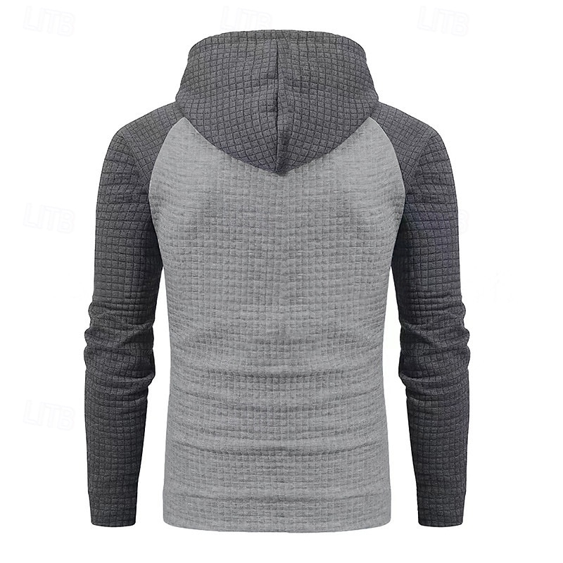 Homens Moletom Estacionar Preto Cinza Claro Cinzento Escuro Cinzento Com Capuz Bloco de cor Com Cordão Desportos e Ar livre Casual Diário Impressão 3D Roupa de rua Roupa de Esporte Casual Outono de 2026 por $19.99 –P7