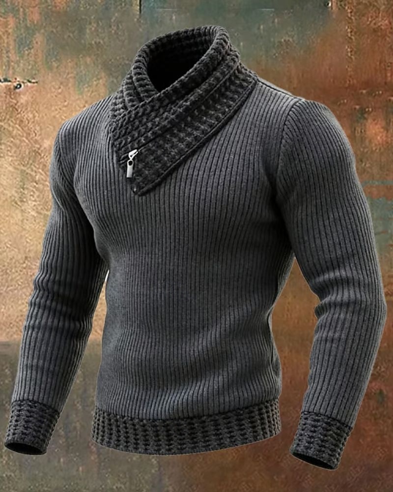 Homens Suéter Pulôver suéter Suéter de malha Estriado Tricotar Tops regulares Tricotado Côr Sólida Gola Alta Moda Roupa de rua Casual Roupa Diária Roupa Outono Outono & inverno Preto Vermelho M L XL de 2026 por $39.99 –P2