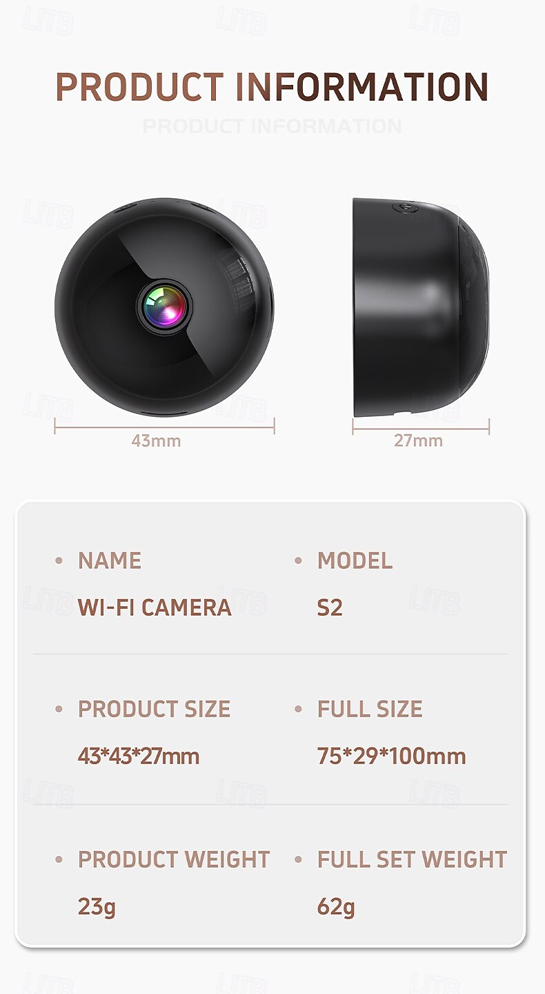 Wi-fi Surveillance Camera Featuring 1080p Hd Resolution Infrared Night Vision Motion And Sound Detection Capabilities And 360 Panoramic View. 2026 - $19.99 –P10